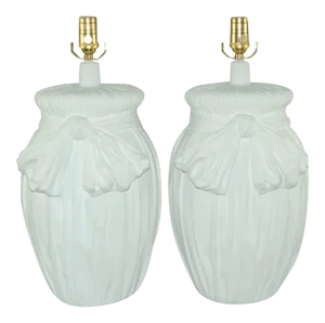 Plaster Table Lamps White