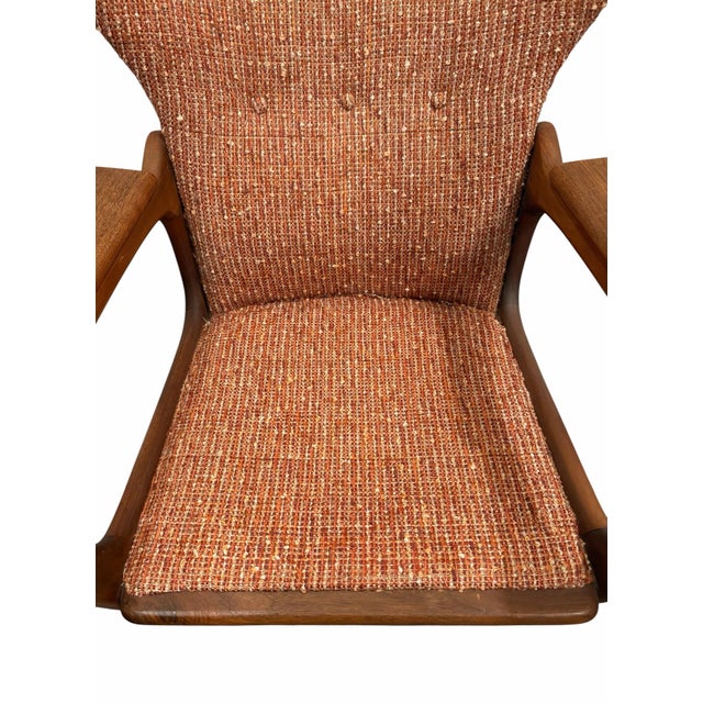 1960s Adrian Pearsall Attributed Mid-Century Modern Sculptural Walnut Wing Back Lounge Chair For Sale - Image 5 of 5