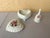 Victorian-style heart trinket box & Bell . This is a delightful and unique addition to any collection. The footed heart...