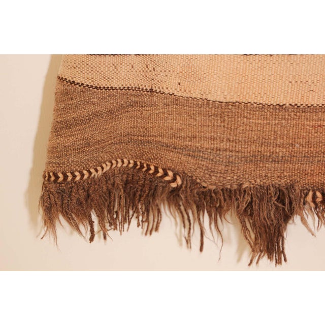 1950s Moroccan Burnous Wool Cape by Berber Tribes, Hand-Woven Art For Sale - Image 13 of 13