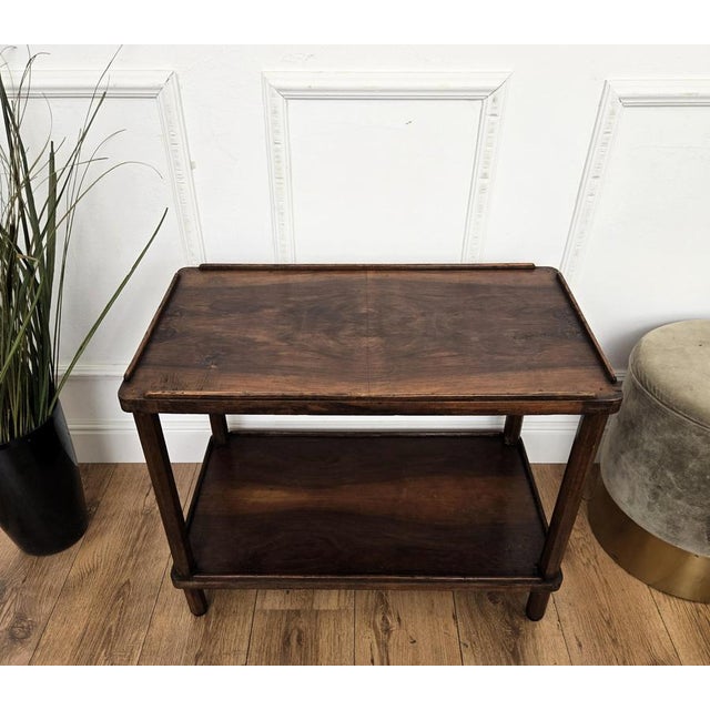 Mid-Century Italian Art Deco Style Walnut Burl Dry Bar Table, 1940s For Sale - Image 6 of 9