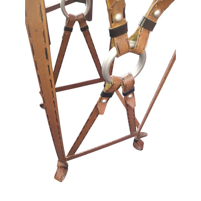 Metal Rare Adnet Hermès Equestrian Side Table For Sale - Image 7 of 9