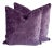 Early 21st Century Purple Alligator Scale Velvet Pillows- a Pair For Sale