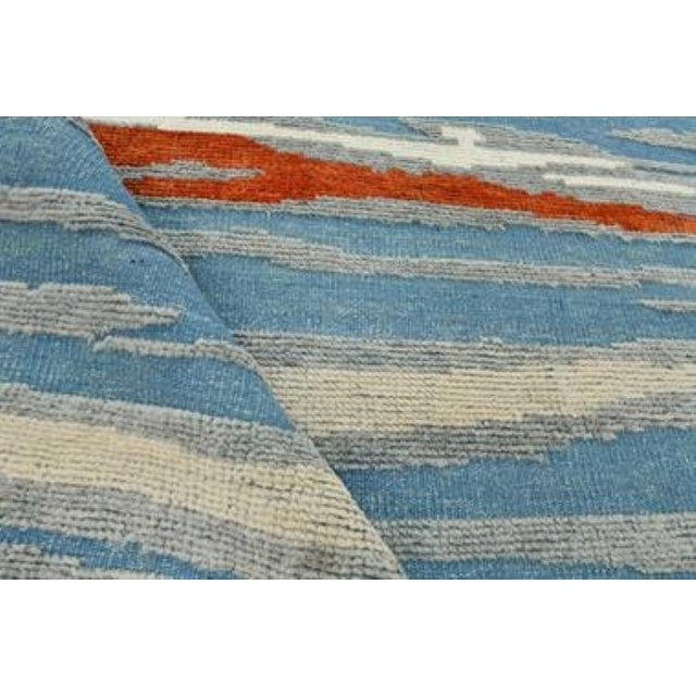 Beautiful hand knotted modern and fashionable collection of borderless designs rug, made of 75% wool and 25% cotton in...