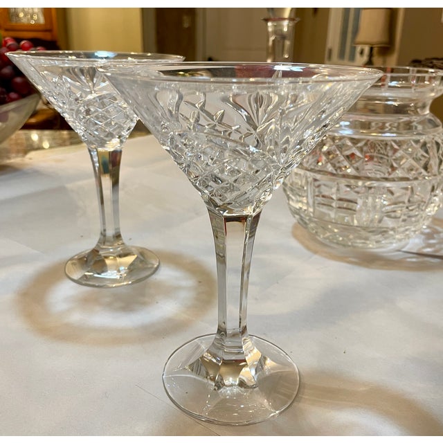 Godinger Set of 4 Discontinued Godinger Dublin Long Stem Crystal Martini Glasses (6.75"h) For Sale - Image 4 of 4