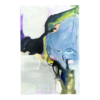 Vintage Abstract Expressionist Oil Painting on Canvas For Sale