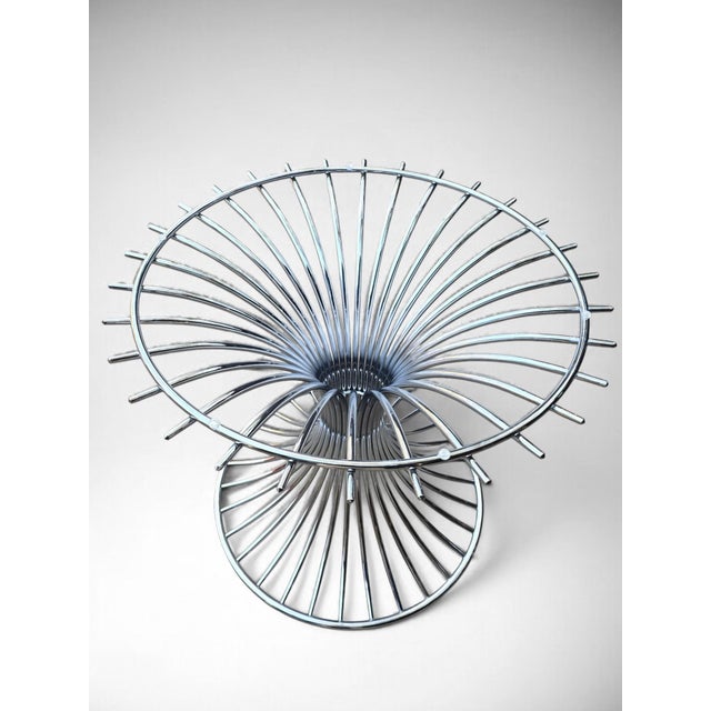 1970s Chrome Dining Table by Gastone Rinaldi With Glass Top For Sale - Image 9 of 12