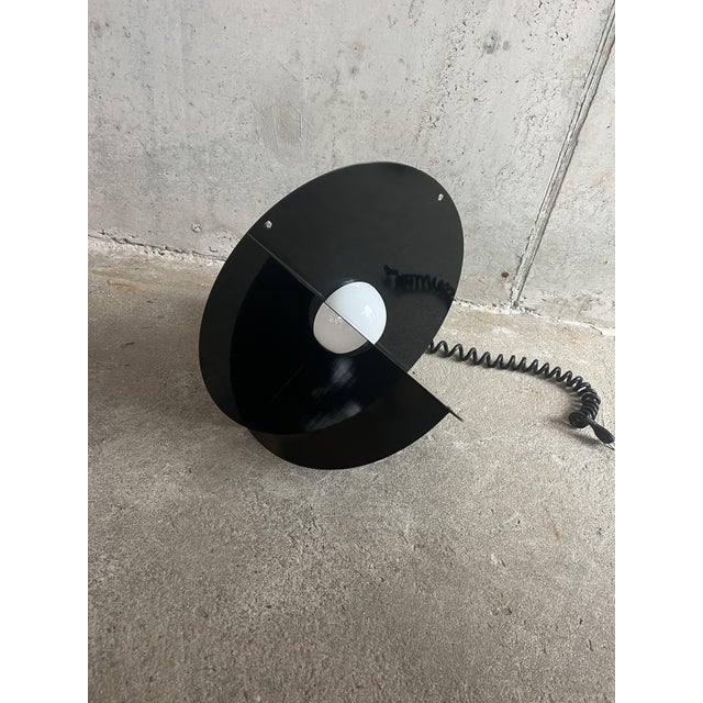 Black Luna Lamp from Rinaldo Cutini, Italy, 1960s For Sale - Image 11 of 12