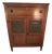 Antique Walnut Pie Safe With Star & Vase Tins C. 1830 For Sale