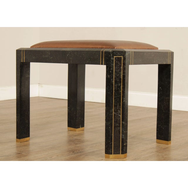 Postmodern Alexvale Postmodern Marble Mosaic Bench For Sale - Image 3 of 13