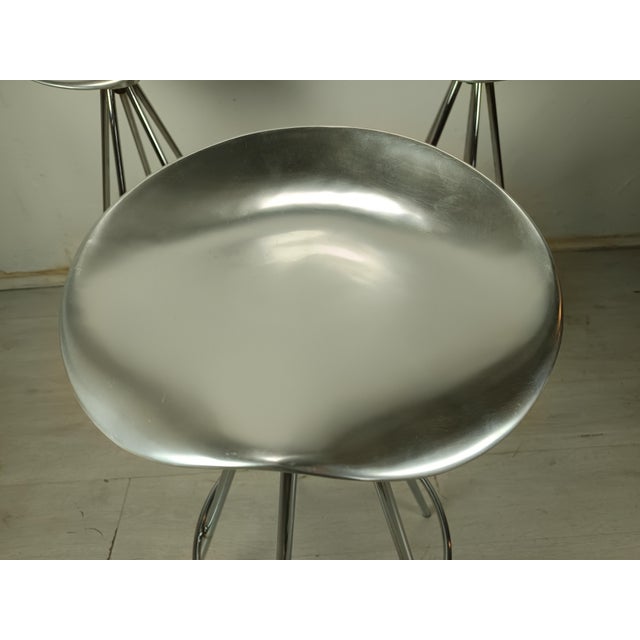 Vintage Chrome Bar Stools by Pepe Cortés, 1980s, Set of 3 For Sale - Image 11 of 18