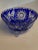 1940s Vintage Cobalt Blue Bohemian Crystal Bowl For Sale - Image 5 of 7