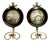 19th Century Wooden and Brass Coat Hooks, France, Set of 2 For Sale