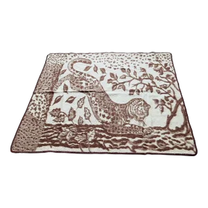 Vintage Wool Tiger Blanket Safari Style