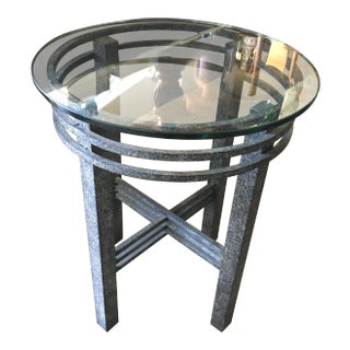 Postmodern Studio Pedestal Table in the Manner of Ken Price With Faux Granite Finish For Sale