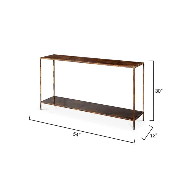 Transitional Jamie Young Royal Metal Console Table For Sale - Image 3 of 7