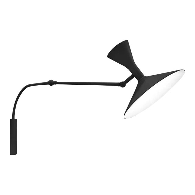 Small Le Corbusier 'Lampe De Marseille Mini' Wall Lamp for Nemo in Black For Sale