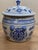 Late 20th Century Chinese Blue & White Chinoiserie Rice Jar With Foo Dog Lid For Sale - Image 4 of 13