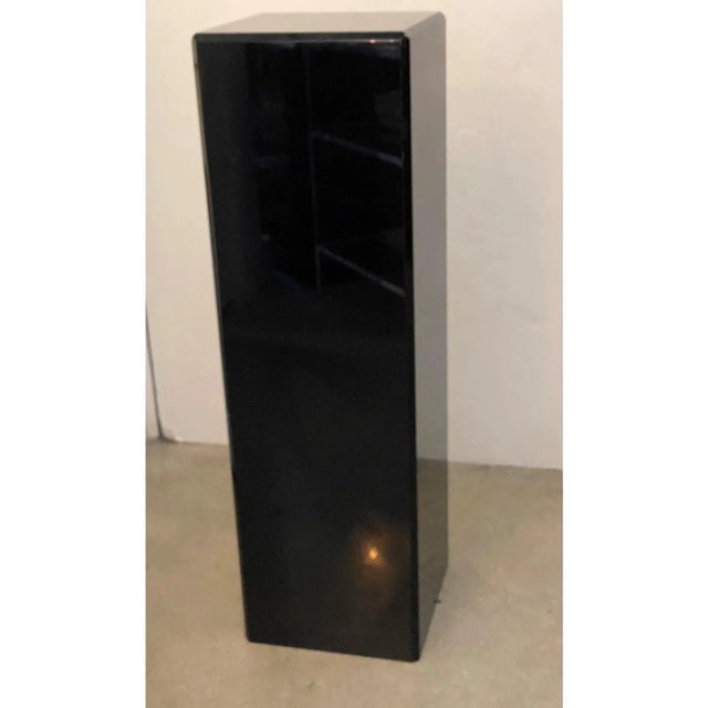 Pedestal Black Lucite 26.5" High For Sale - Image 10 of 13