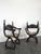 Italian Baroque Curule Chairs, Set of 2, in Very Good conditions.