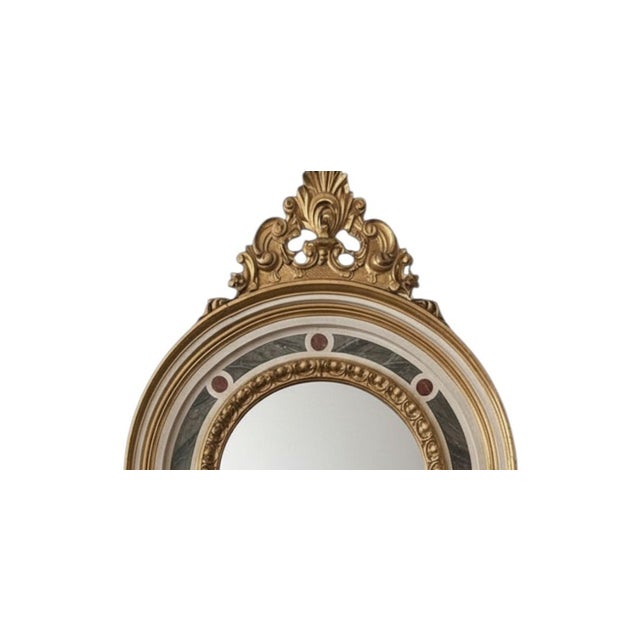 Italian Monumental Late 18th C. Italian Venetian Mirror W/ Faux Marble & Carved Giltwood For Sale - Image 3 of 9
