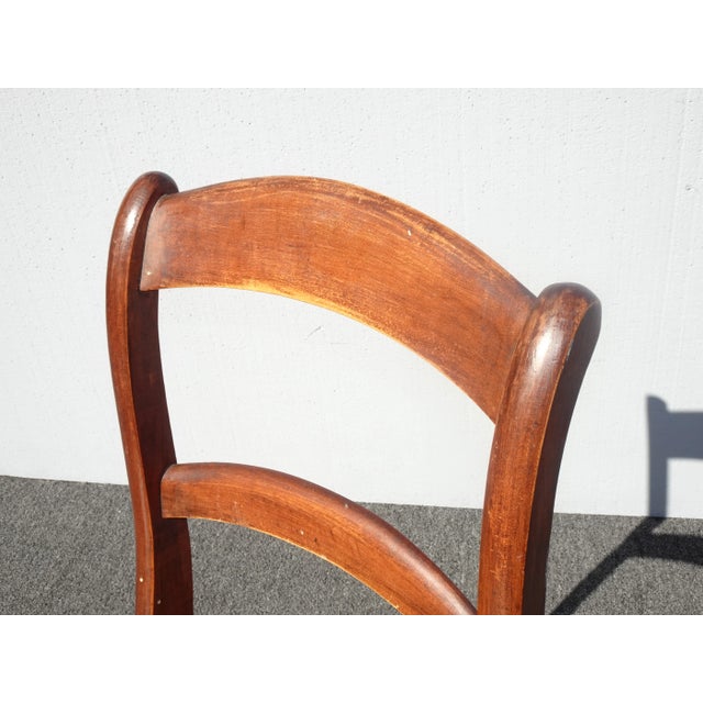 Brown 1950s Vintage French Country Brown Cane Side Chairs - a Pair For Sale - Image 8 of 13