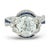 Art Deco 1930s Art Deco Gia 3.38 Carat Diamond Sapphire Platinum Engagement Ring, Size 5 For Sale - Image 3 of 7