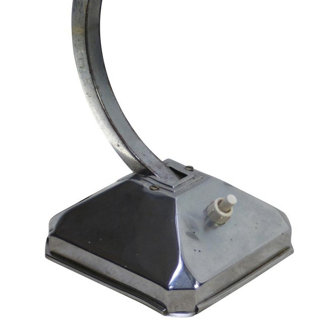 1950s Vintage Art Deco Silver Bankers Desk Light For Sale - Image 5 of 7