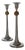 Art Deco Candleholders in Pewter and Brass, Sweden, 1930s, Set of 2 For Sale