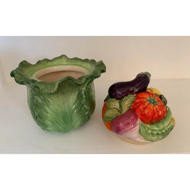 Mid 20th Century Vintage Cabbage Canister Vegetables With Lid For Sale - Image 5 of 5