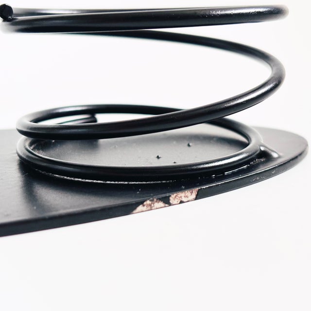 Memphis Style Postmodern Metal Face Candle Holder For Sale - Image 10 of 11