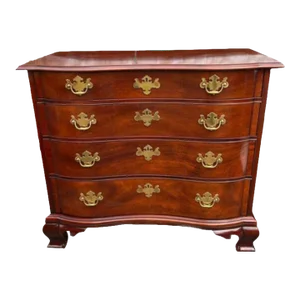 Late 20th Century Baker History Charleston Chippendale Style Cherry Bachelor Chest.