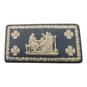 1970s Wedgwood Jasperware Pale Blue Oblong Lidded Box