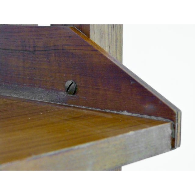 Mid-Century Modern Italian Freestanding Teak Modular Bookshelf, 1960s For Sale - Image 9 of 10