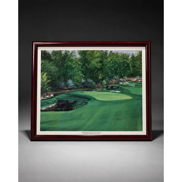 Traditional Late 20th Century Framed Augusta National White Dogwood Hole #11 Golf Print For Sale - Image 3 of 4