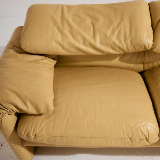 Maralunga Leather Seating by Vico Magistretti for Cassina, Set of 3 For Sale - Image 17 of 18