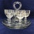 Rare Early American Pattern Glass serving tray with 6 matching, stemmed cordial glasses. An asset for your well equipped...