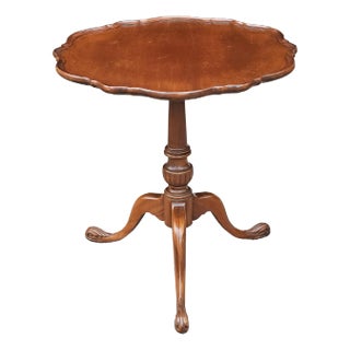 12 Imperial Grand Rapids Magogany Pedestal Tripod Pie Crust Tea Table For Sale