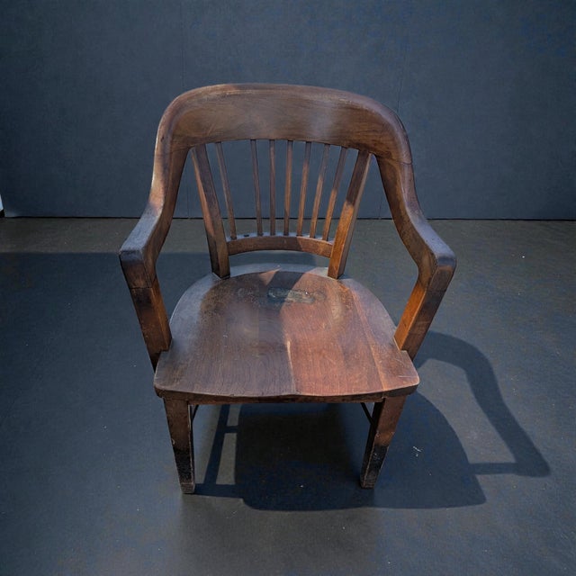 Antique Government Bankers Chair Bureau of Accounts For Sale - Image 9 of 11