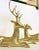 Vintage Brass Buck and Doe Reclining Deer Figurines - a Pair For Sale - Image 9 of 11