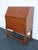 Traditional Early 1900s Solid Oak Leather Top Secretary Desk 6630 For Sale - Image 3 of 17