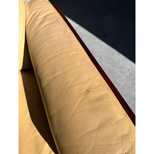 Mid Century Afra & Tobia Scarpa for Gavina Bastiano Leather & Rosewood Club Chair For Sale - Image 9 of 14