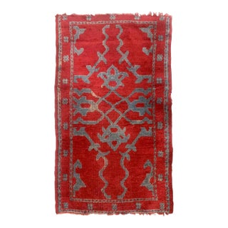 1880s Handmade Antique Turkish Oushak Rug 3' X 4.9' For Sale