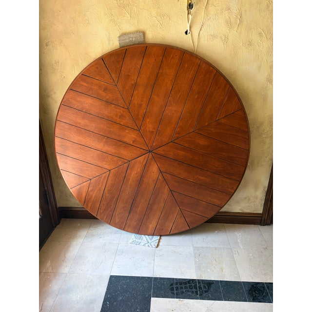 Town & Country 60" Diameter Centre Table by Century Furniture With 22" Lazy Susan 1990s For Sale - Image 10 of 12