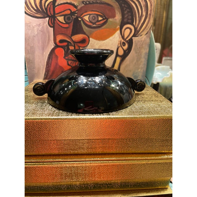 1940s Black Amethyst Deco Set of Compotes For Sale In Sacramento - Image 6 of 17