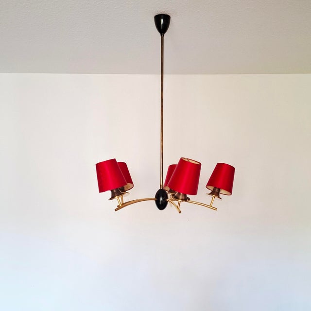 Mid-Century Modern Five-Arm Sputnik Chandelier, Germany, 1960s For Sale - Image 10 of 17