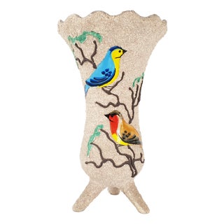 Vintage Ceramic Tripod Vase attributed to Gabriel Fourmaintraux, 1950s For Sale