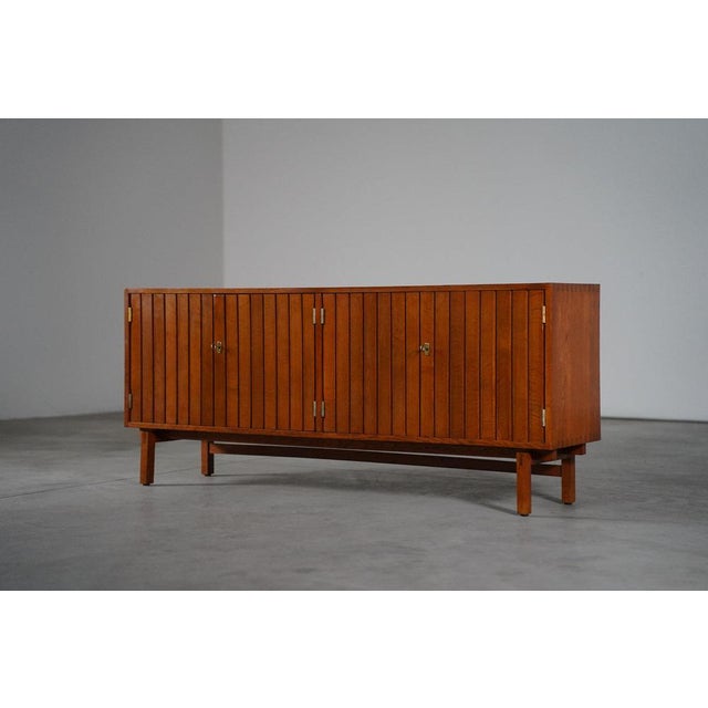 Slatted Teak Sideboard, Germany, 1970s For Sale - Image 4 of 18