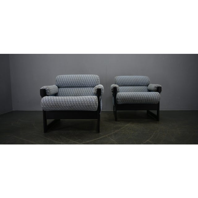 Blue Vintage Lounge Chairs by Hikor, 1969s, Set of 2 For Sale - Image 8 of 18
