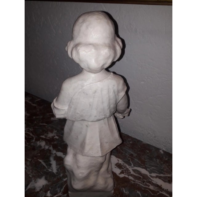 Stone Antique Marble Child Sculpture For Sale - Image 7 of 11